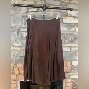 Laura brown flowy skirt